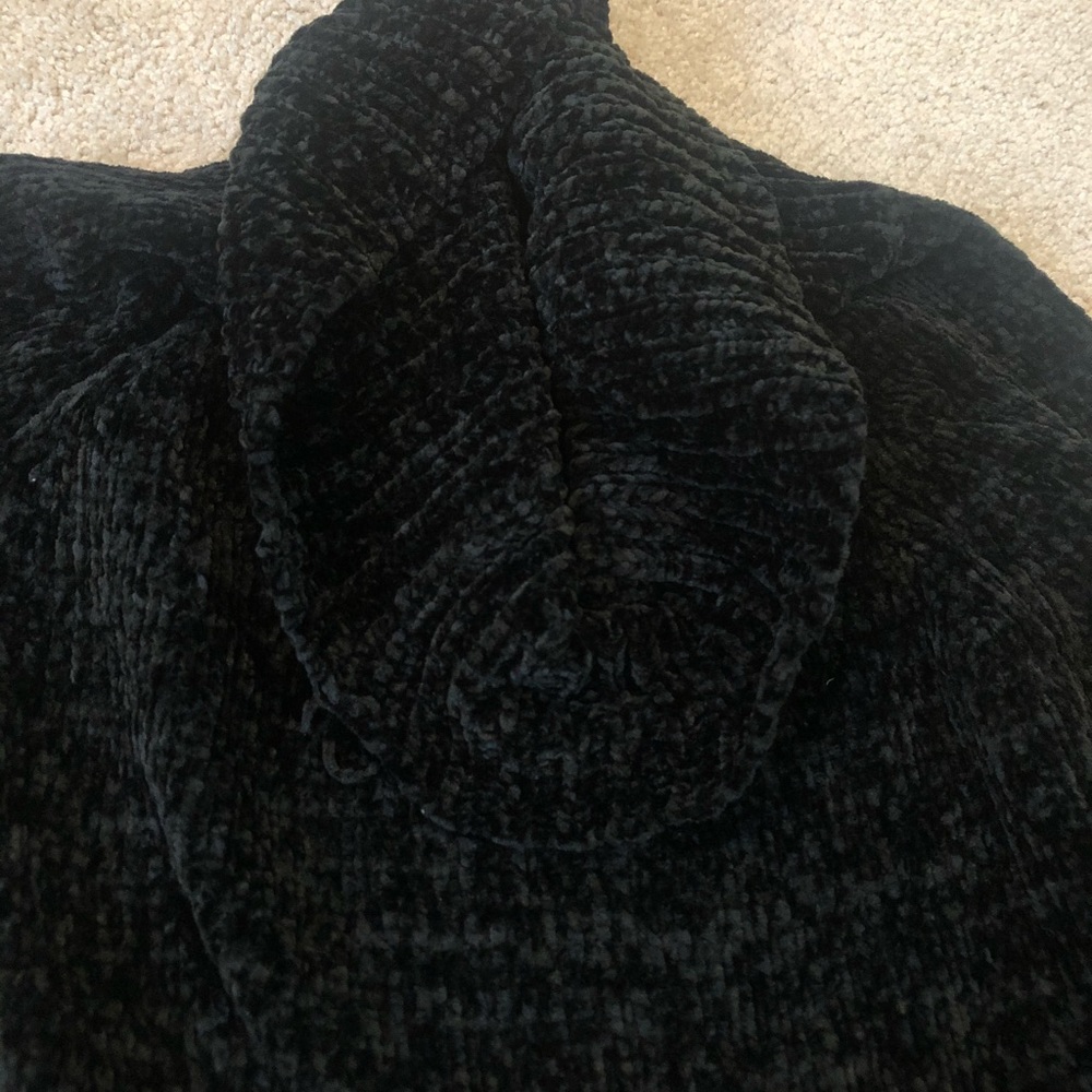 Black velvet sweater